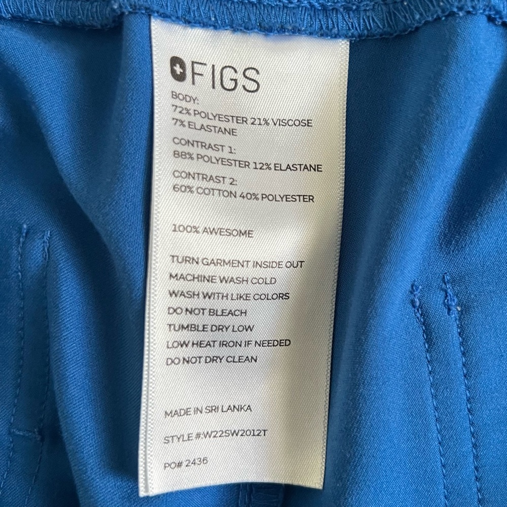 FIGS Zamora FIONx Jogger Royal Blue High Waisted Scrub Pants‎ - Picture 8 of 8